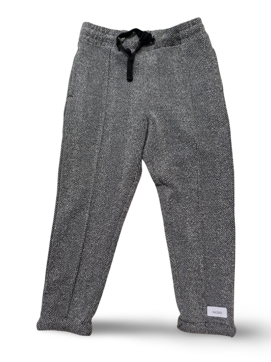 Graue Stoffhose mit Kordel - Gr. 110