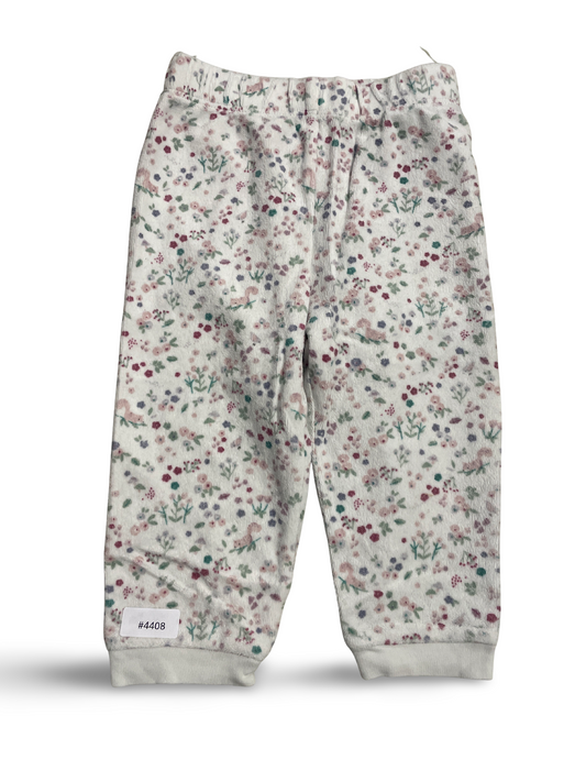 Flauschige Jogginghose mit Blumenprint - Gr. 86