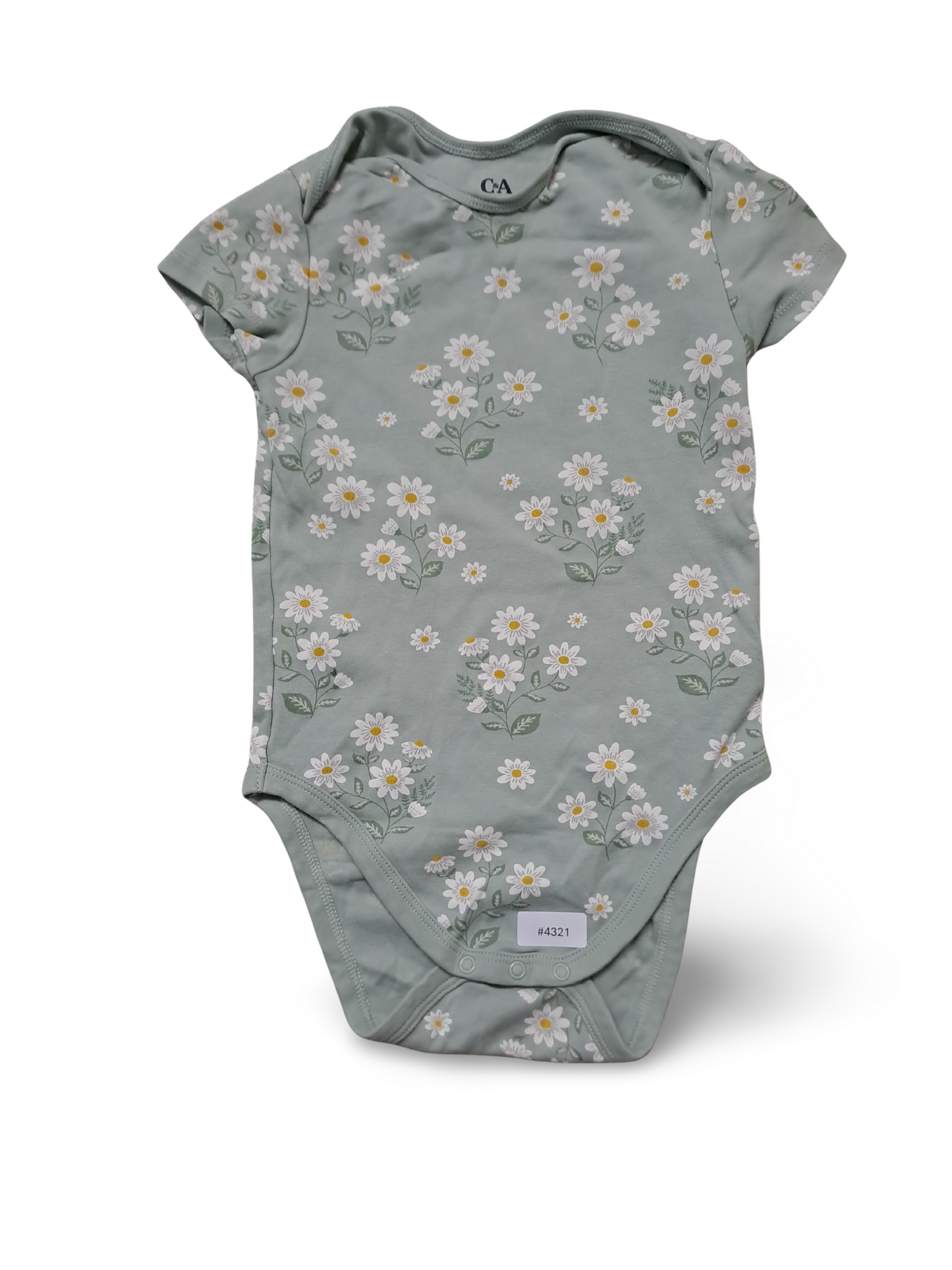 Kurzarm-Body mit Gänseblümchen - Gr. 104