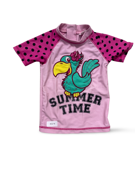 Kurzarm Badeshirt mit Papagei - Gr. 86