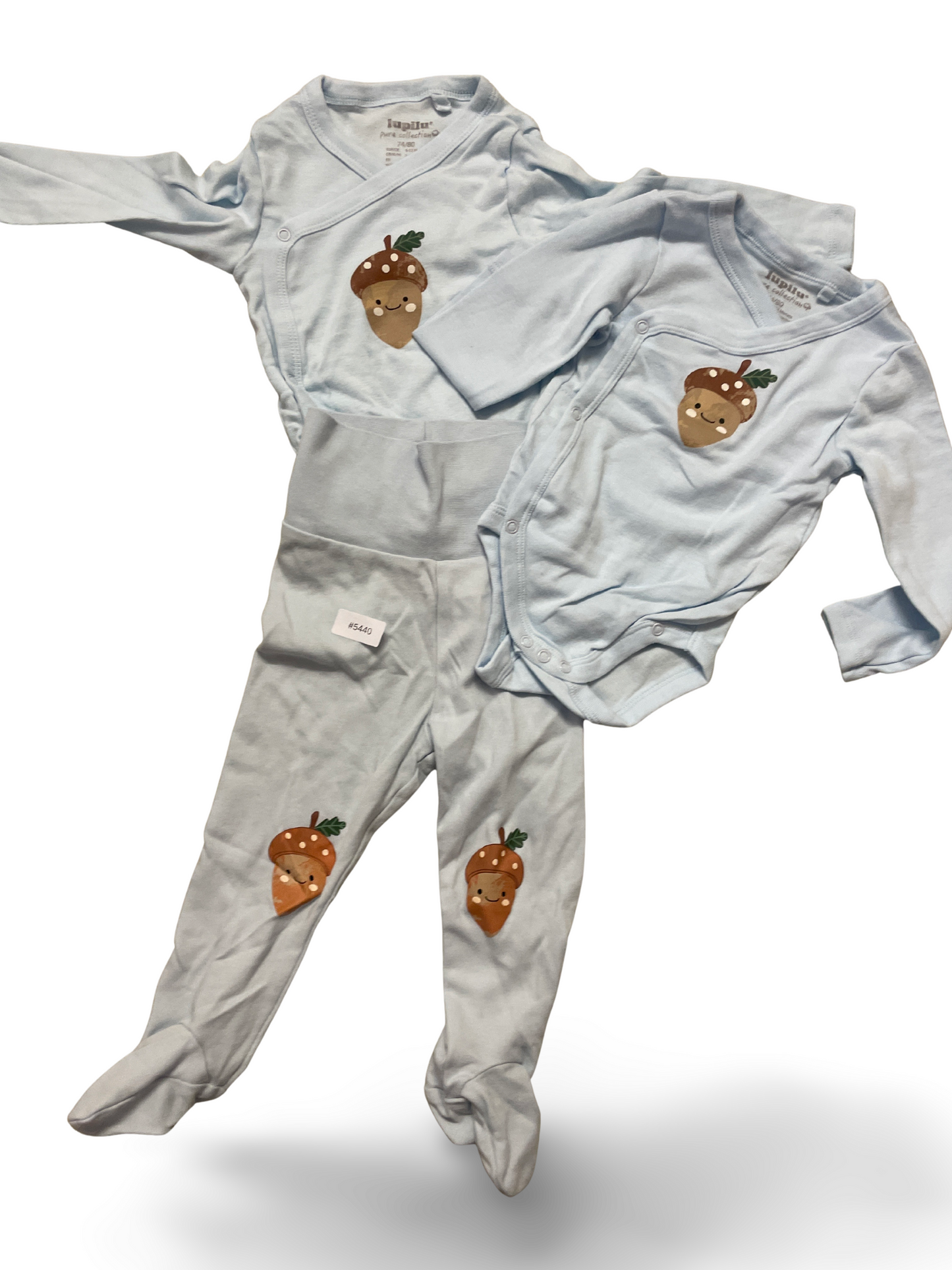2er Bundle Wickelbodys mit Eichelprint - Gr. 74