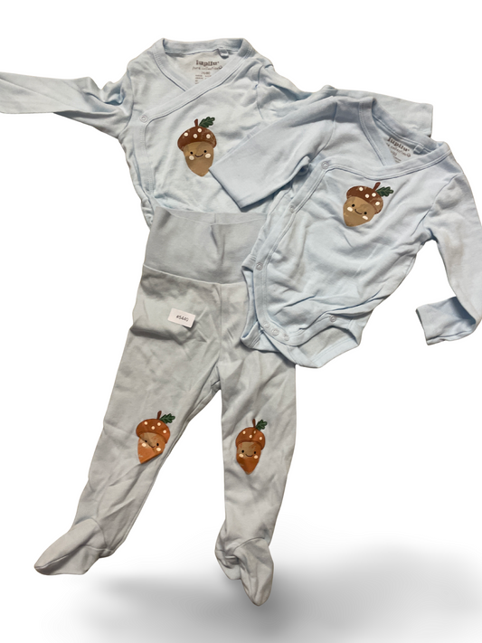 2er Bundle Wickelbodys mit Eichelprint - Gr. 74