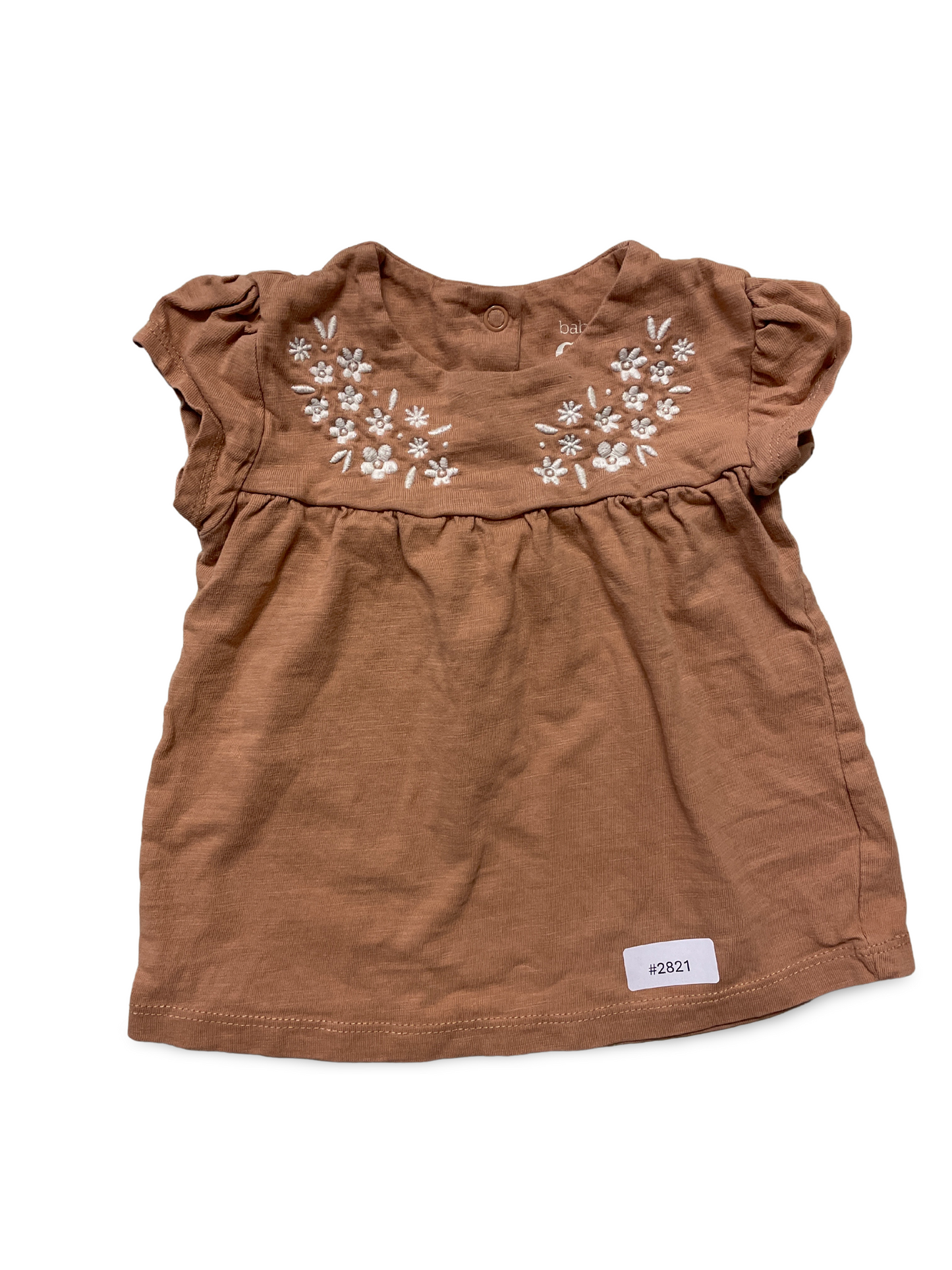 Babykleid mit Blumenstickerei - Gr. 80