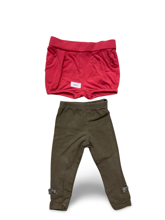 Rosa Shorts mit Rüschen - Gr. 80