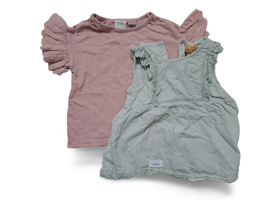 2er Bundle Oberteile mit Rüschen - Gr. 98