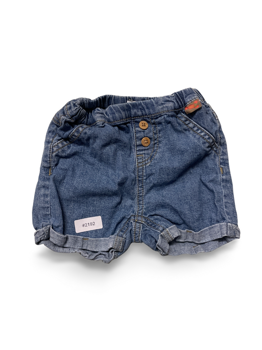 Jeansshorts mit Umschlag - Gr. 68