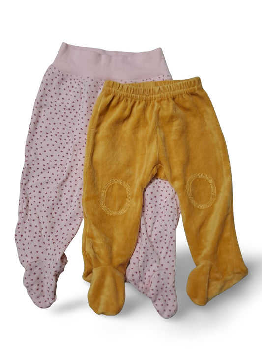 2er Bundle - Leggings mit Füssen - Gr. 62