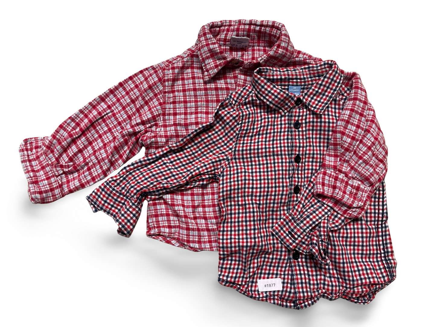 2er Bundle Karierte Langarmhemden - Gr. 86