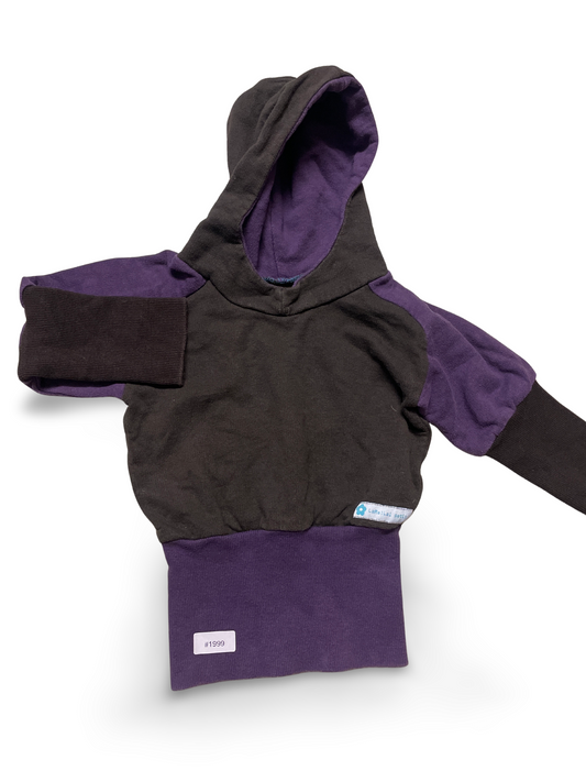 Kinder Kapuzenpullover lila-schwarz - Gr. 86