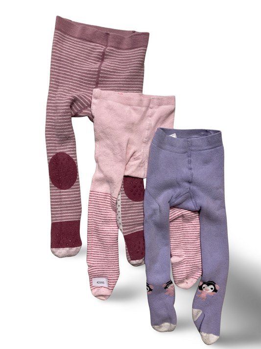 3er Bundle Strumpfhosen gemustert - Gr. 74