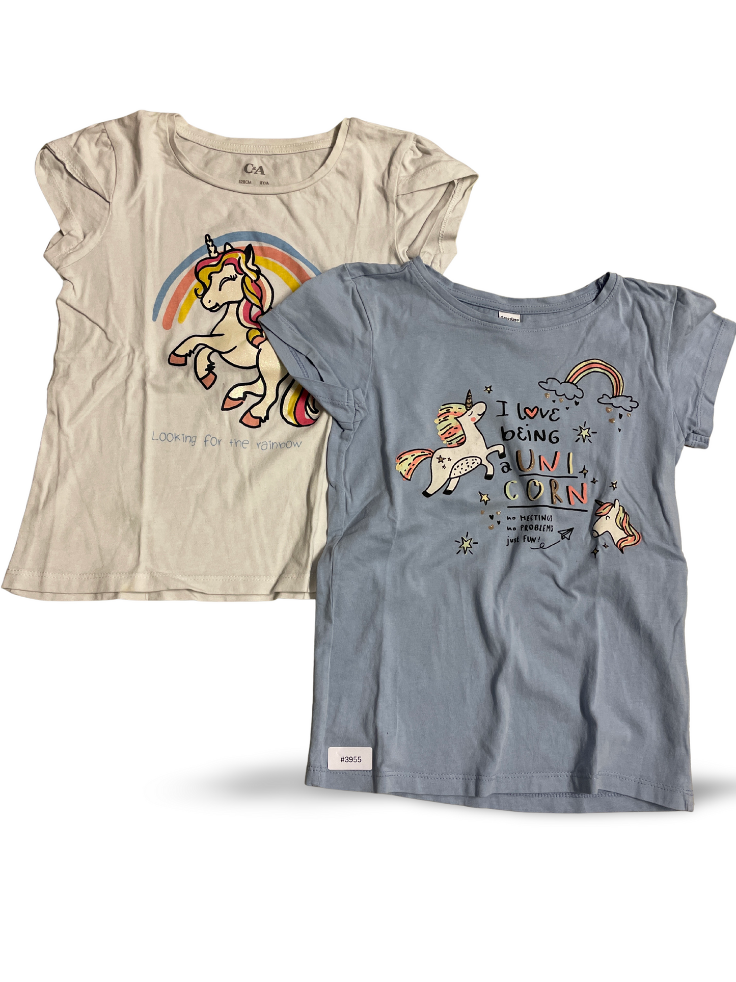 Lot de 2 T-shirts Licorne - Taille 128