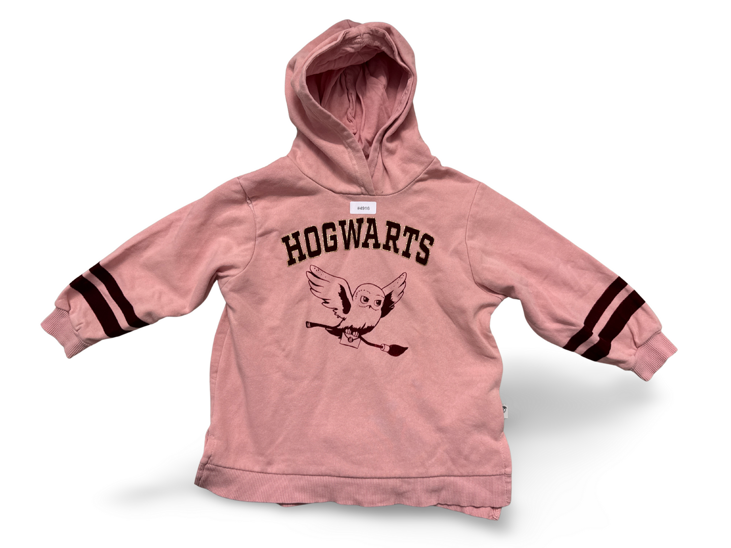 Rosa Kapuzenpullover mit Hogwarts-Print - Gr. 98