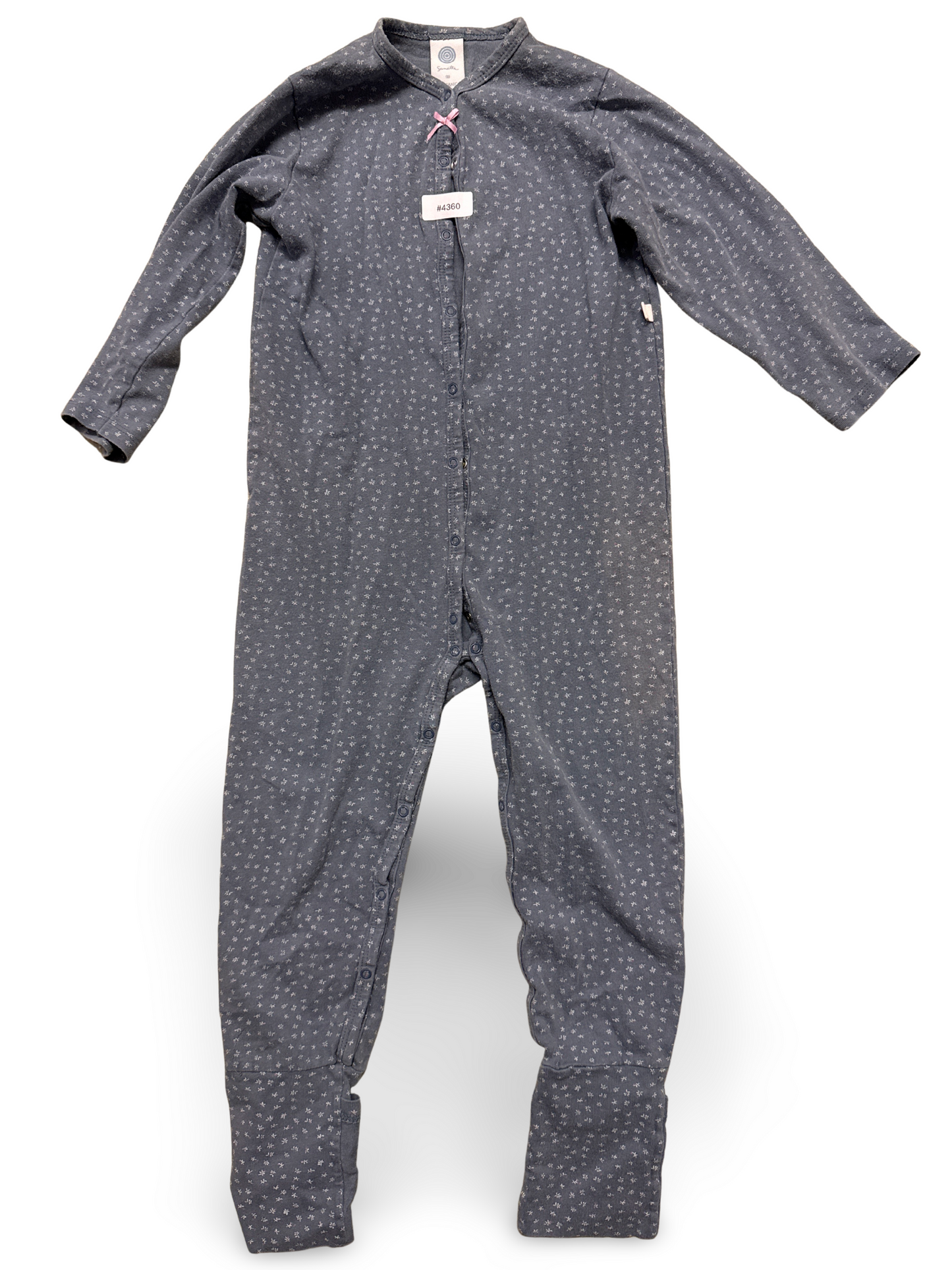 Strampler mit Knopfleiste und Sternenmuster - Gr. 98