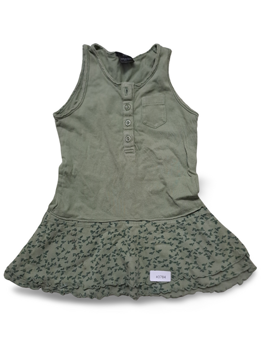 Grünes Trägerkleid mit Knopfleiste - Gr. 92