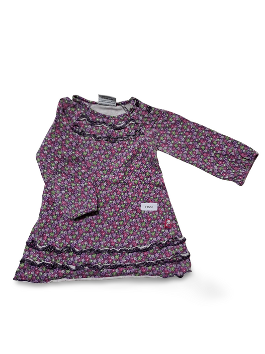 Langarmkleid mit Rüschen - Gr. 80