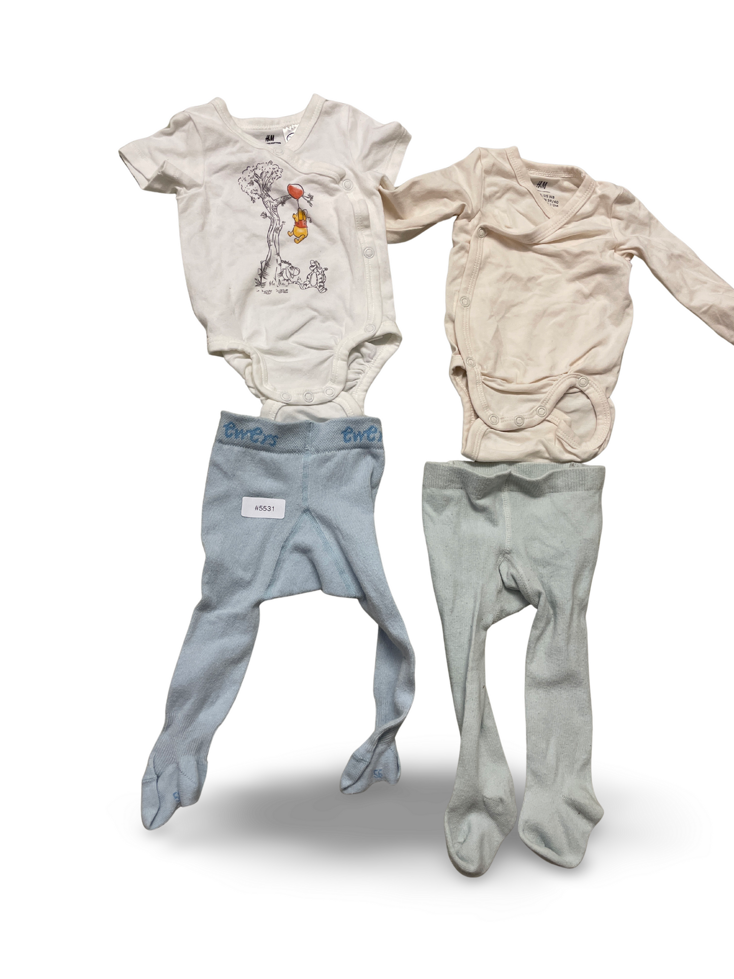 2er Bundle Wickelbodys und 2er Bundle Strumpfhosen - Gr. 56