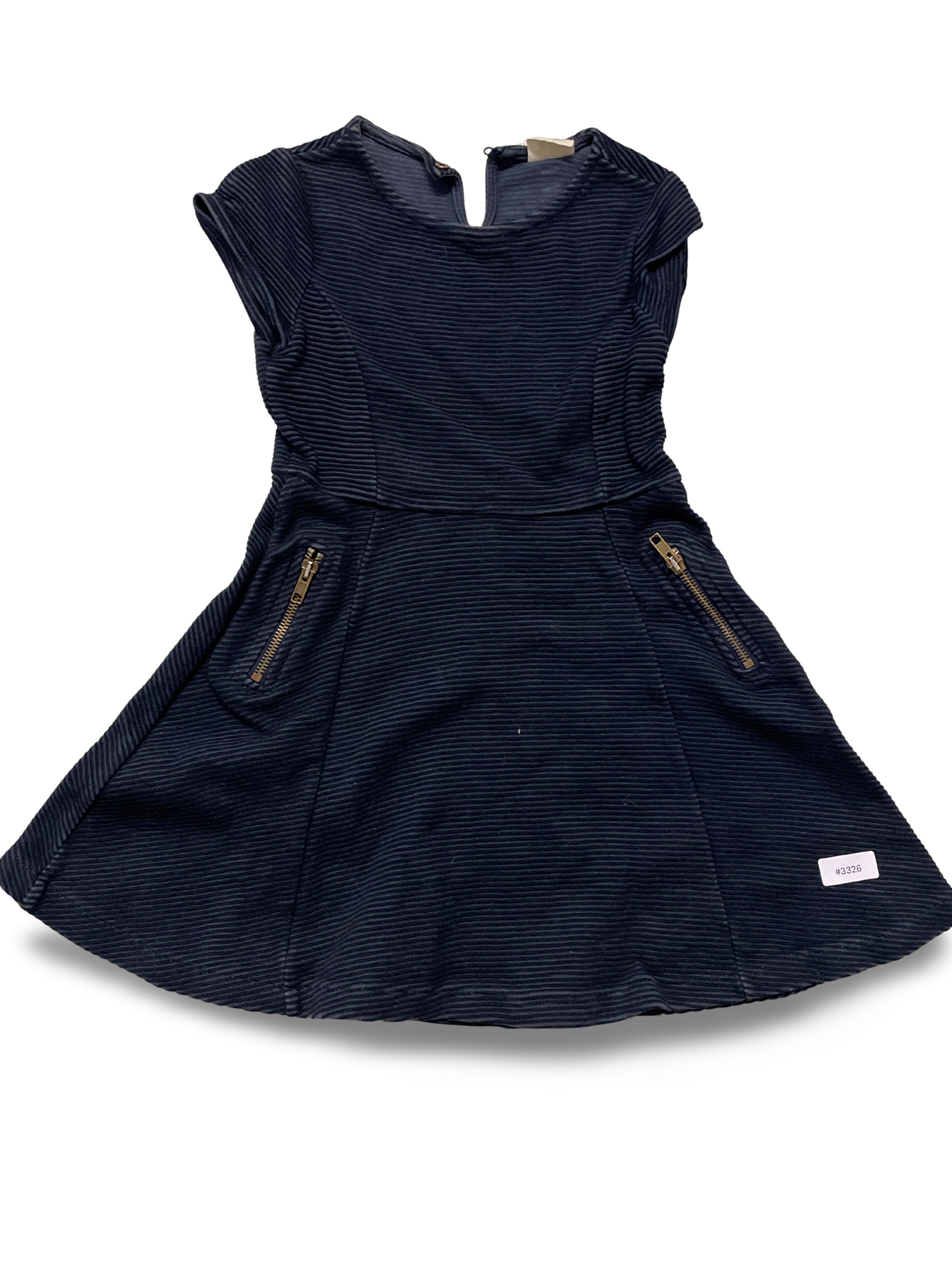 Dunkelblaues Cordkleid mit Taschen - Gr. 128