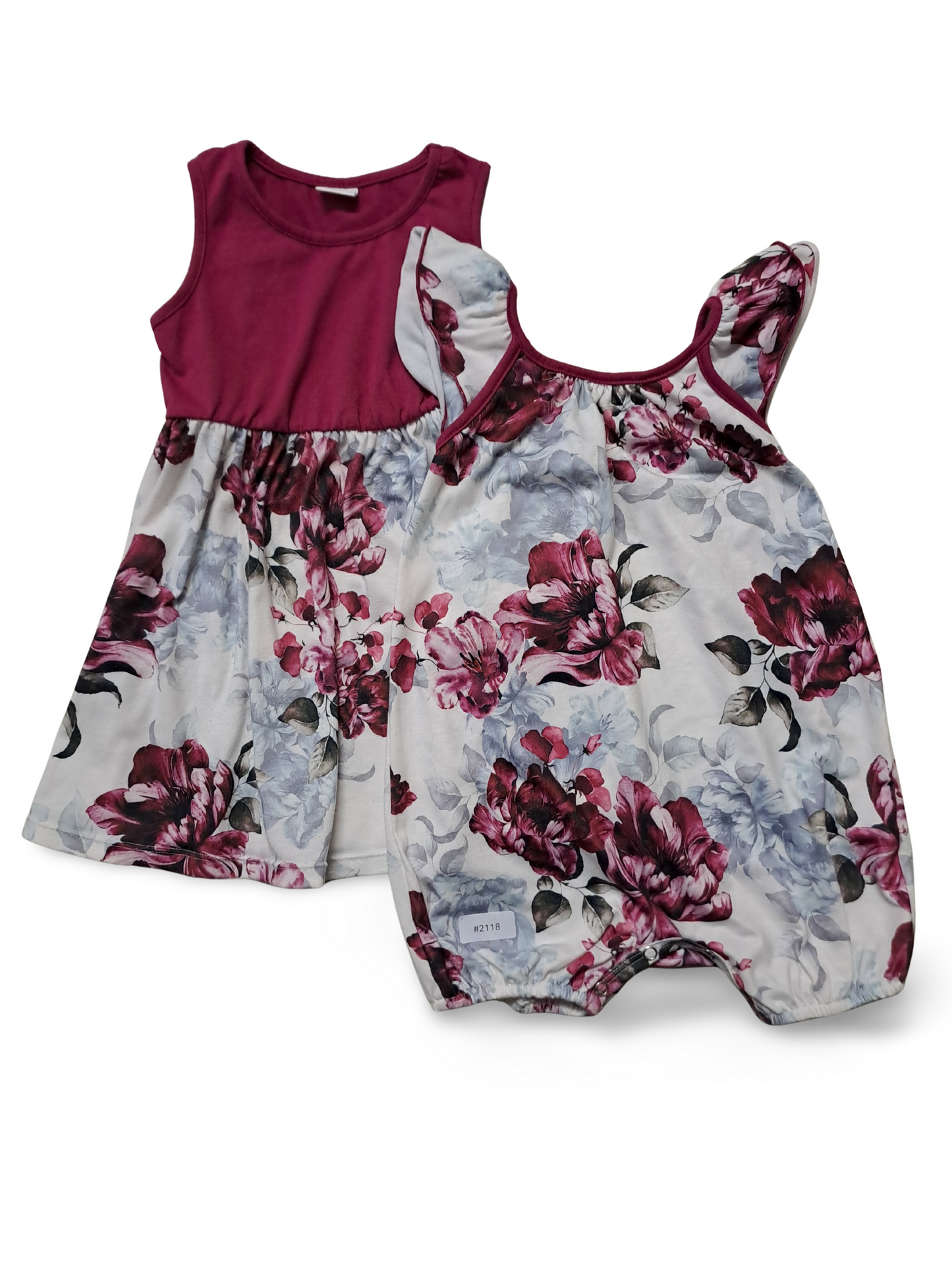 Set Kleid und Strampler mit Blumenmuster - Gr. 86