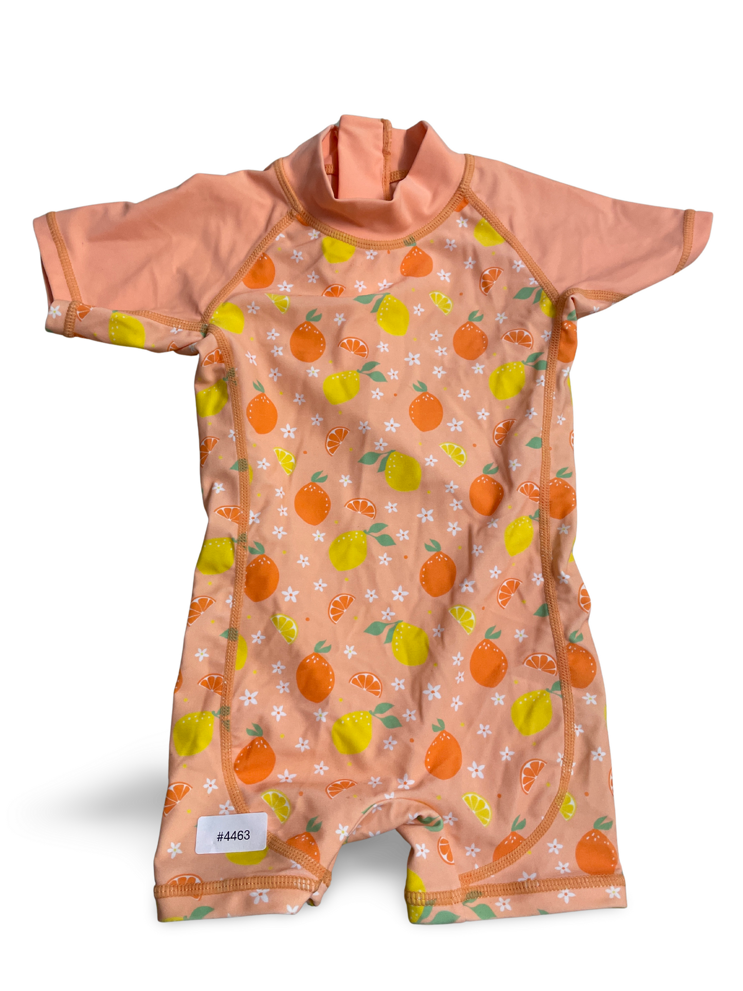 Kurzarm UV-Badeanzug mit Orangenprint - Gr. 74