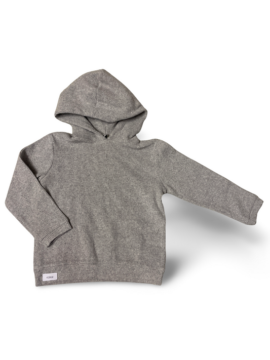 Grauer Kapuzenpullover - Gr. 122