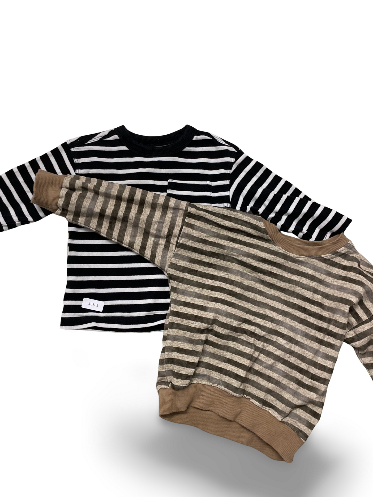 2er Bundle Gestreifte Langarmshirts - Gr. 92