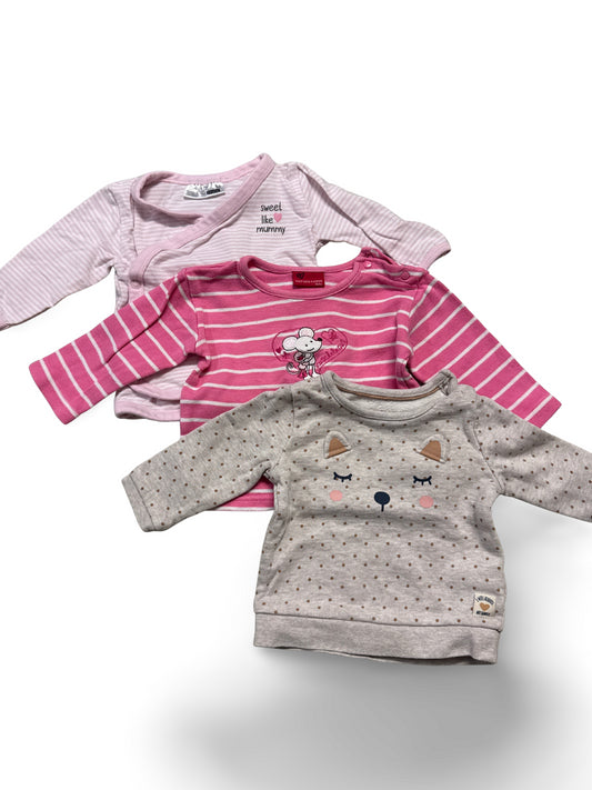 3er Bundle Langarmshirts - Gr. 62