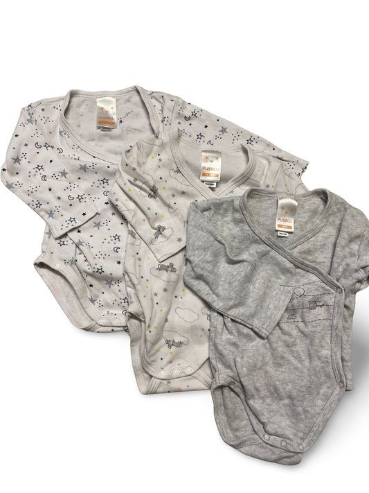 3er Bundle - Wickelbody lang - Gr. 50