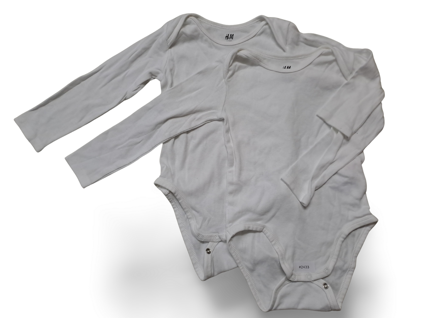 3er Bundle Langarm-Bodies Weiss - Gr. 92