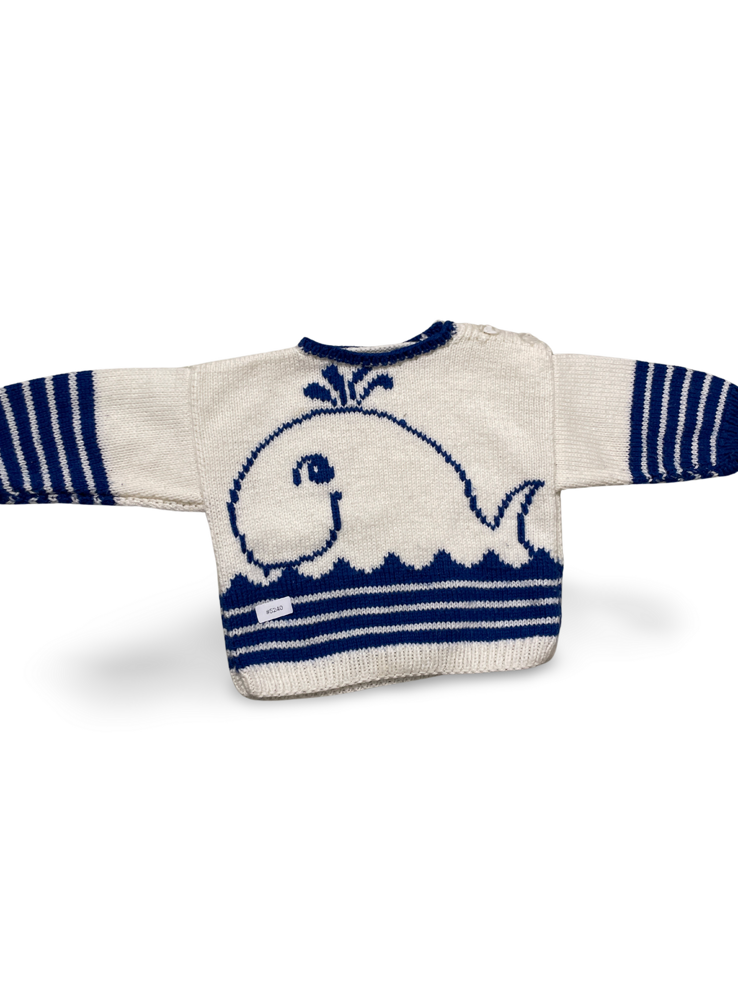 Gestrickter Babypullover mit Walmotiv - Gr. 104