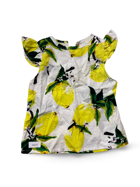 Kleid Zitronenprint mit Rüschenärmeln - Gr. 80