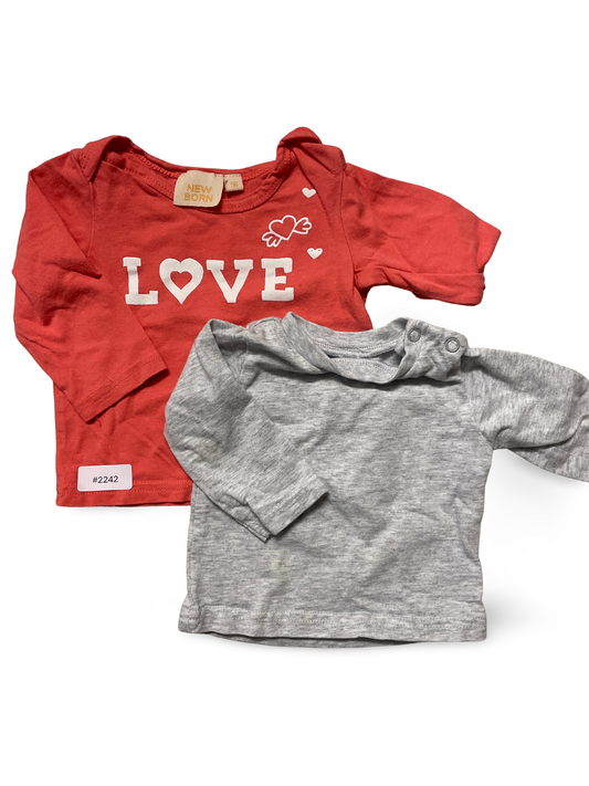 2er Bundle Langarmshirts - Gr. 56