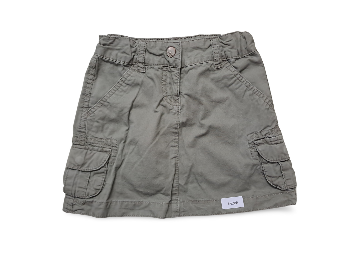 Khaki Cargorock mit Taschen - Gr. 116