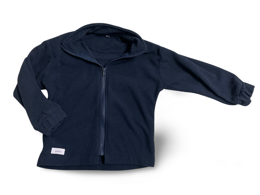 Dunkelblaue Fleecejacke mit Reissverschluss - Gr. 98
