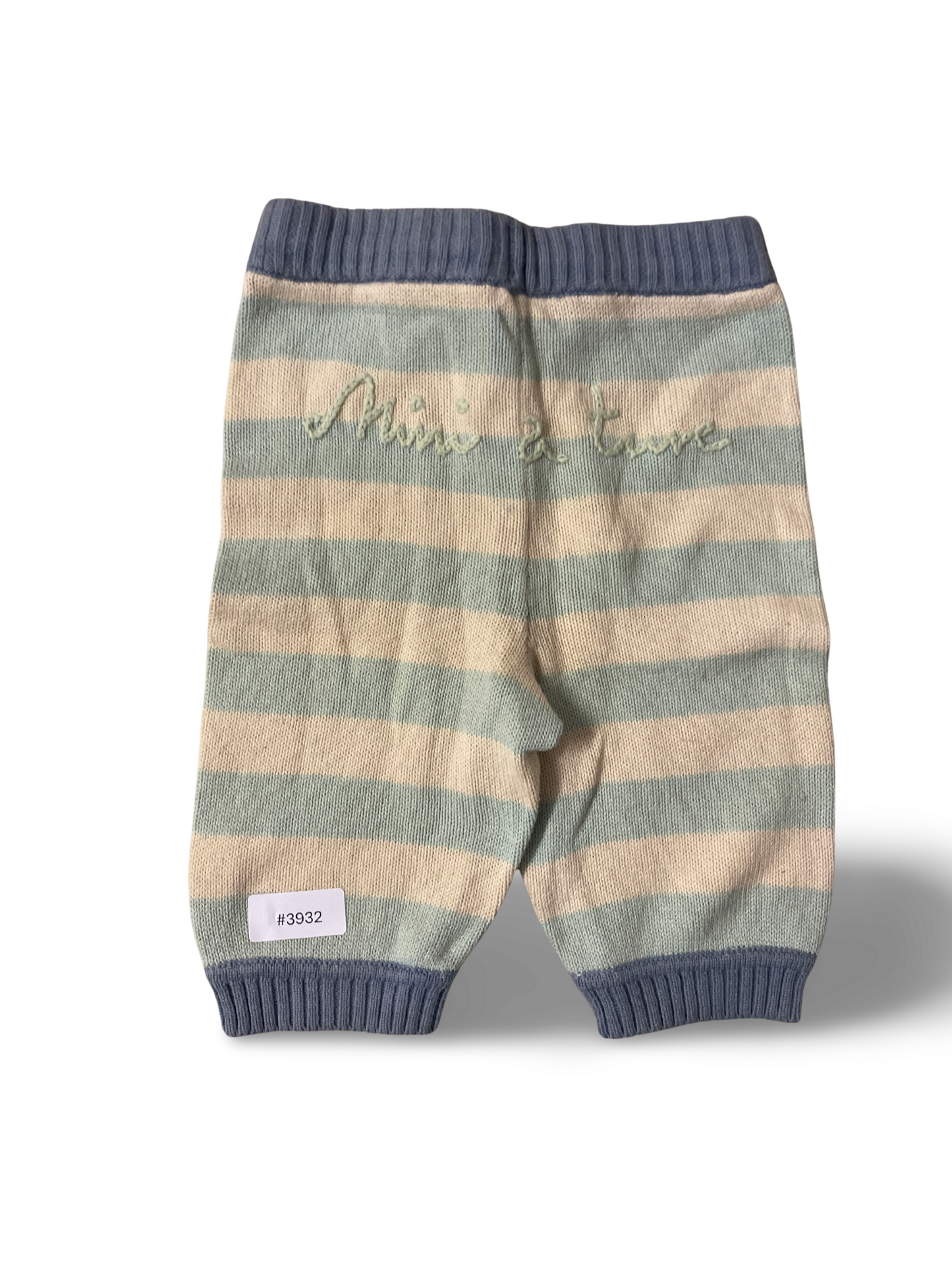 Gestrickte Leggings gestreift - Gr. 56