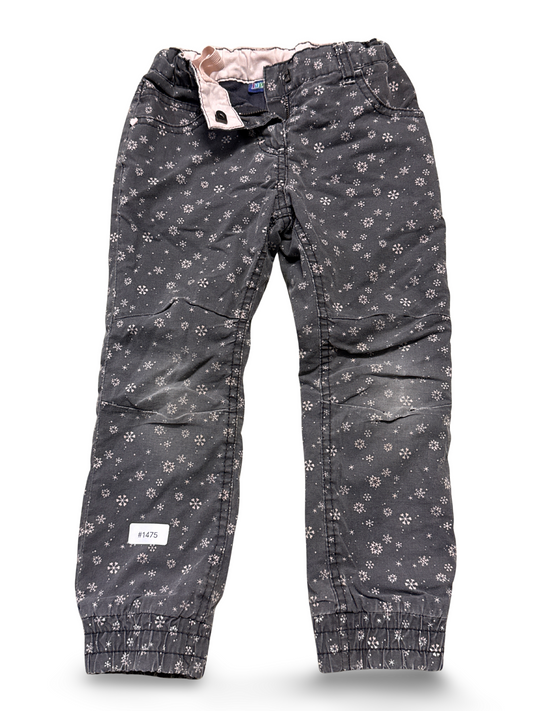 Gefütterte gemusterte Freizeithose - Gr. 104