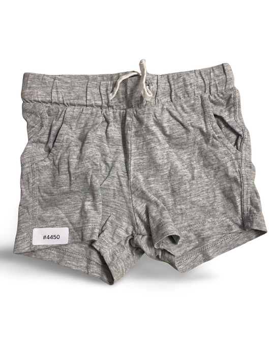 Grau melierte Jerseyshorts mit Tunnelzug - Gr. 74