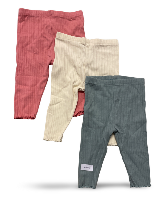 3er Bundle Leggings gerippt - Gr. 68