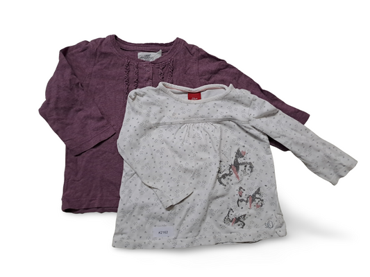 2er Bundle Langarmshirts - Gr. 74