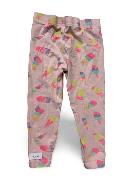 Leggings Rosa mit Eis-Motiv - Gr. 104