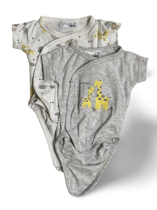 2er Bundle - Body (Wickel) kurz - Gr. 56