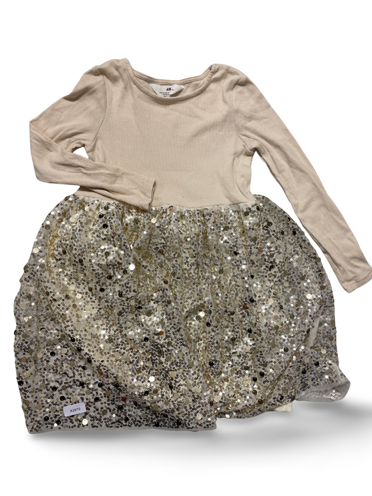 Festliches Kleid mit Paillettenrock - Gr. 122