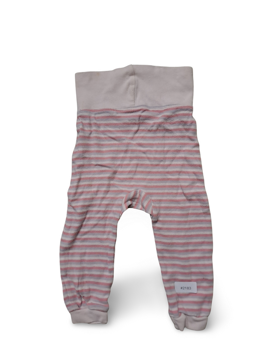 Gestreifte Babyleggings mit Bauchbund - Gr. 74