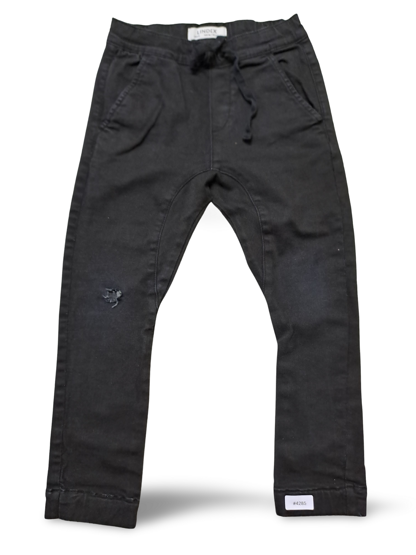 Schwarze Jogginghose mit Kordelzug und Taschen - Gr. 116