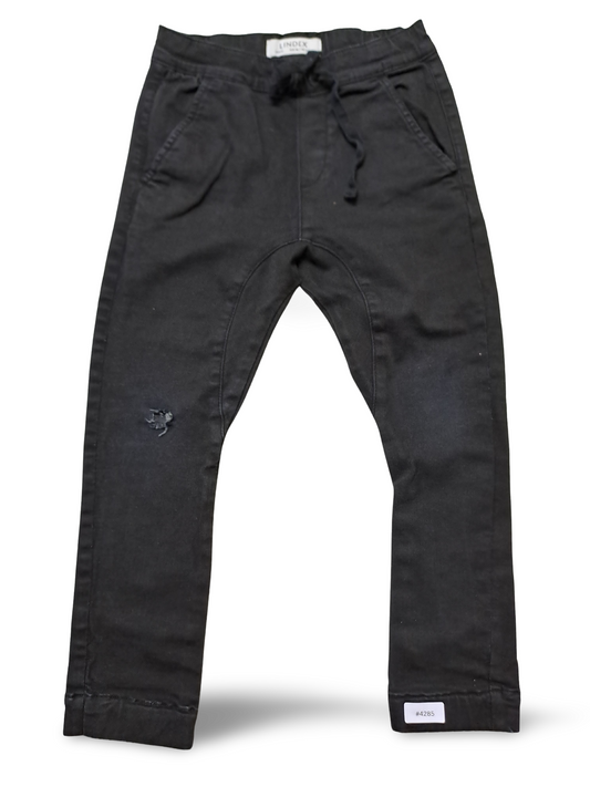 Schwarze Jogginghose mit Kordelzug und Taschen - Gr. 116