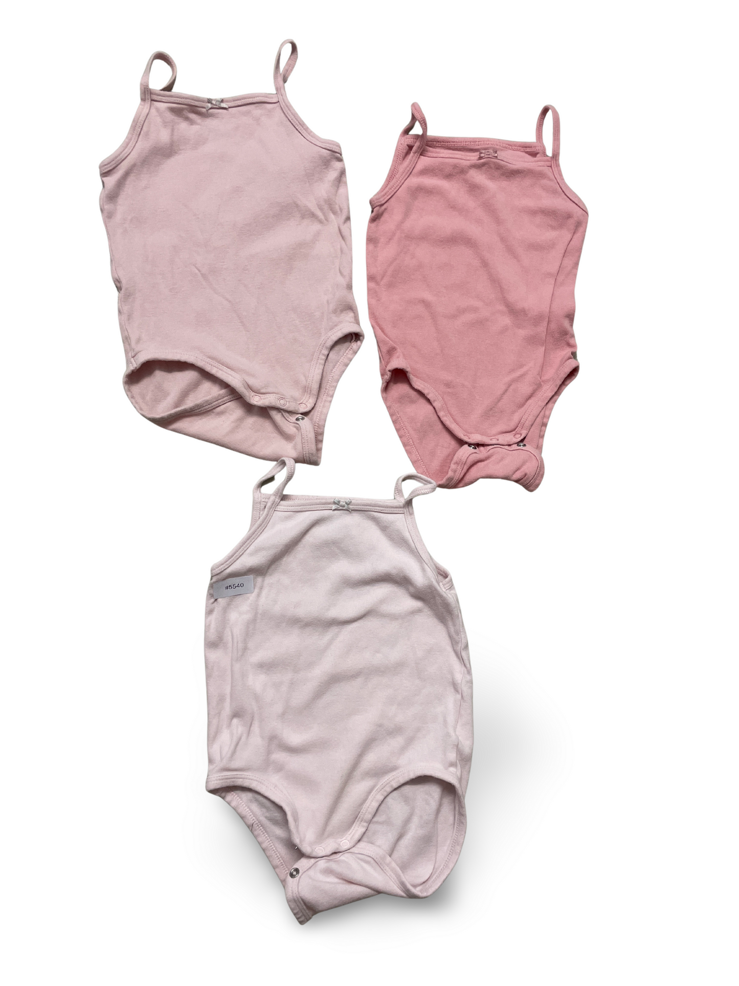 3er Bundle Rosa Trägerbodies - Gr. 86