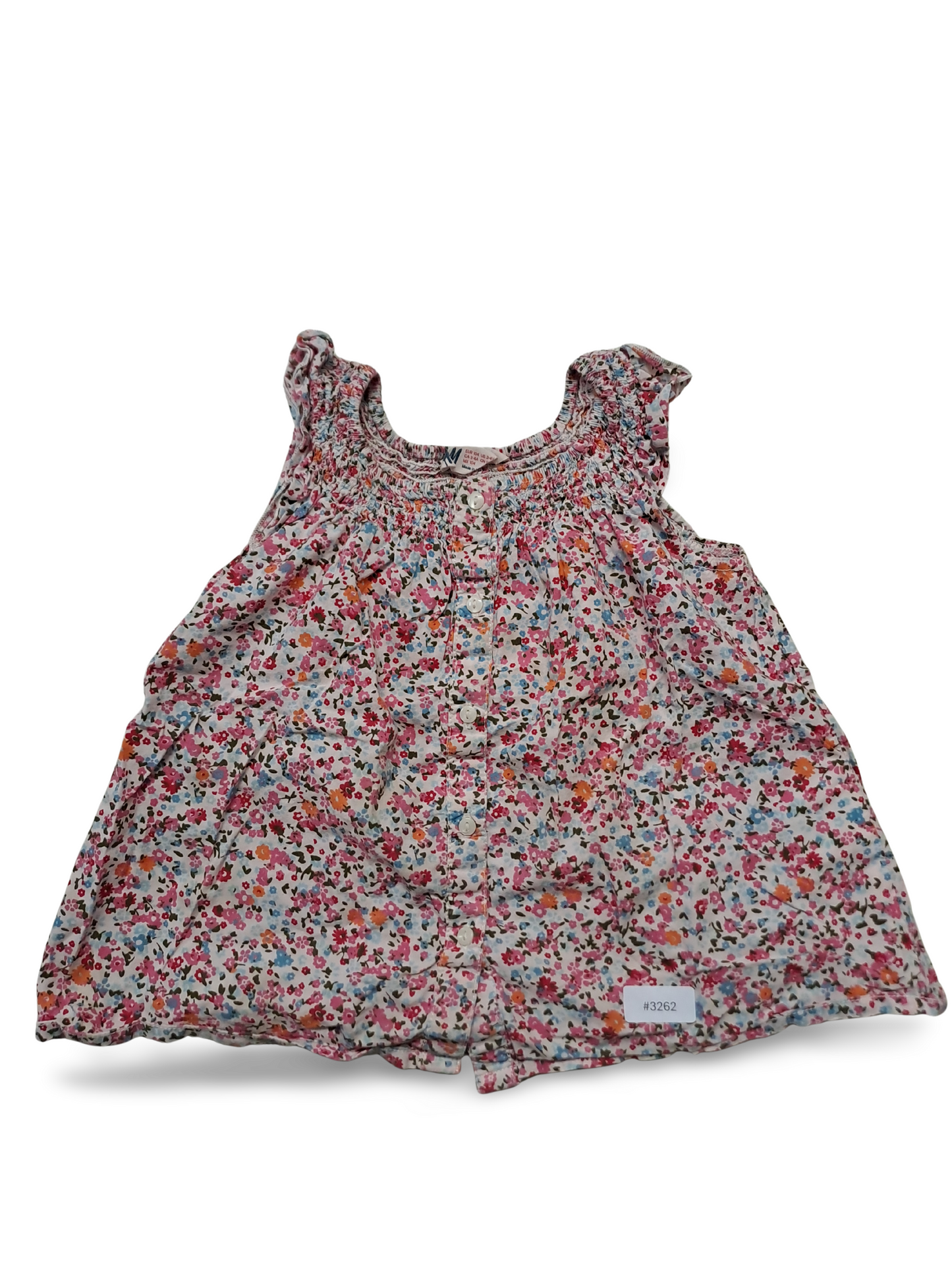 Mädchen Sommerbluse mit Blumenmuster - Gr. 104