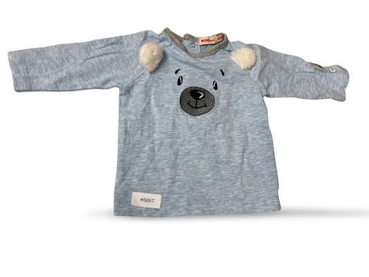 Langarmshirt mit Baergesicht - Gr. 56