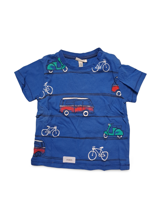 T-Shirt mit Fahrzeugen - Gr. 80