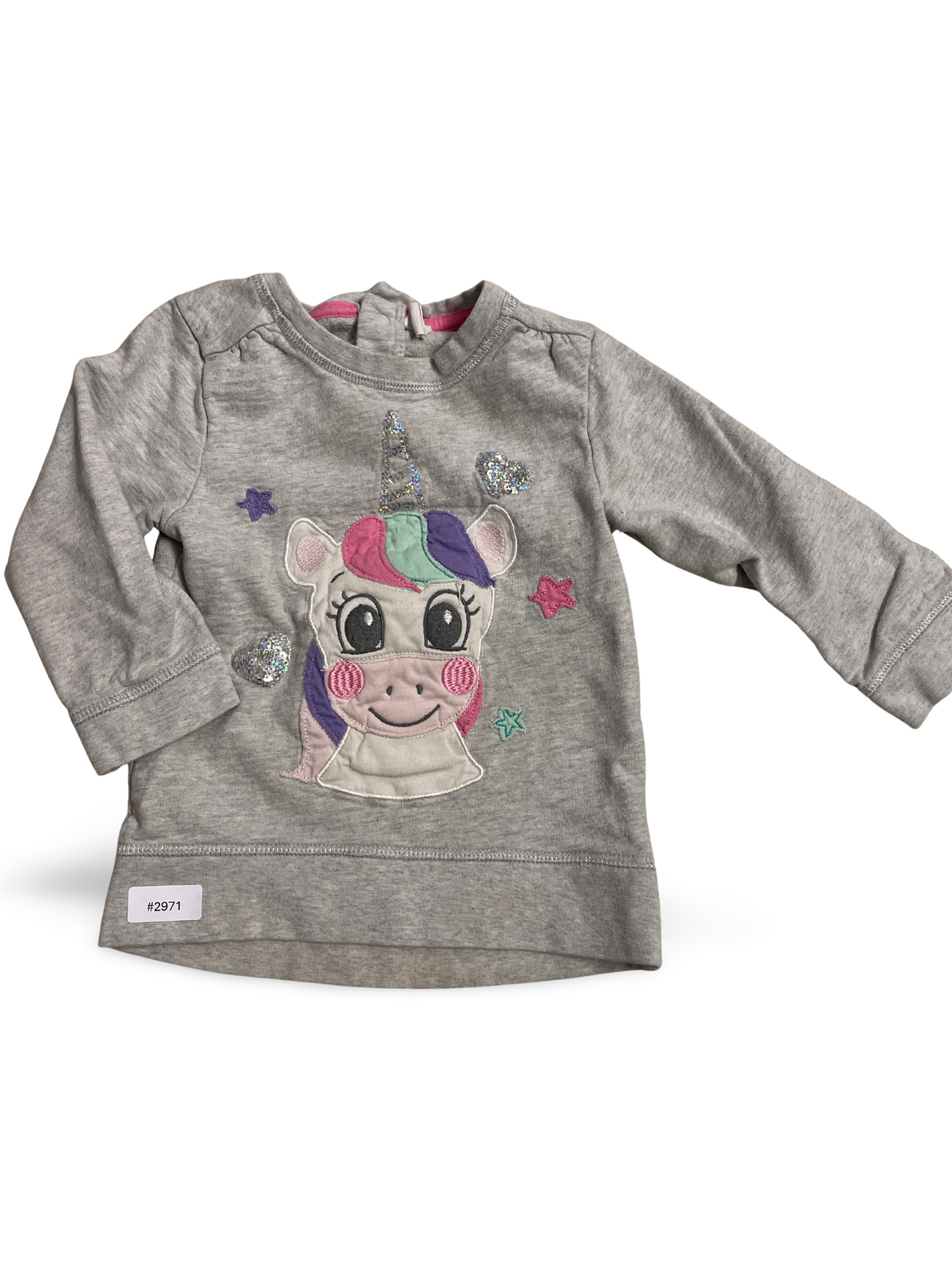 Graues Einhorn Sweatshirt - Gr. 86