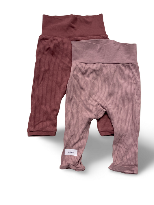 Baby Strumpfhose und Leggings rosa gerippt - Gr. 68